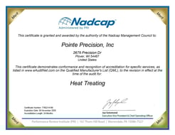 Nadcap - Heat Treating